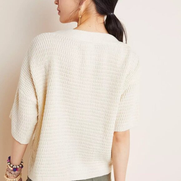 NWT Anthropologie Winslow Button-Shoulder Pullover by ISLA MAUDE - Picture 3 of 7